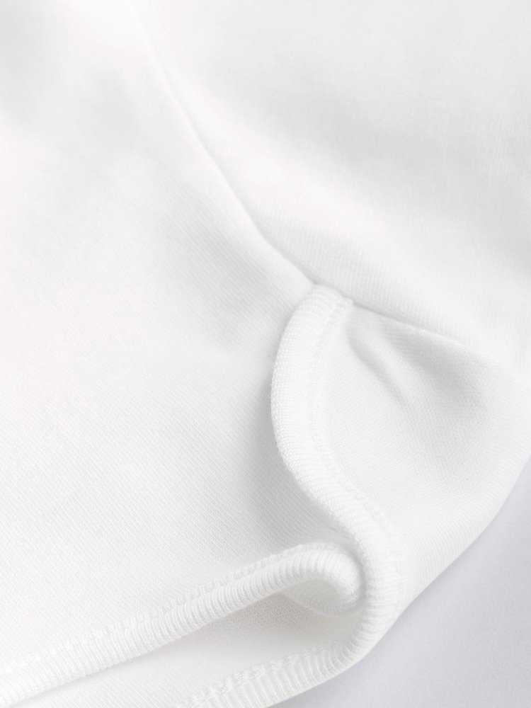 White 7 Pack Essential Baby Long Sleeve Bodysuits - Image 5 of 5