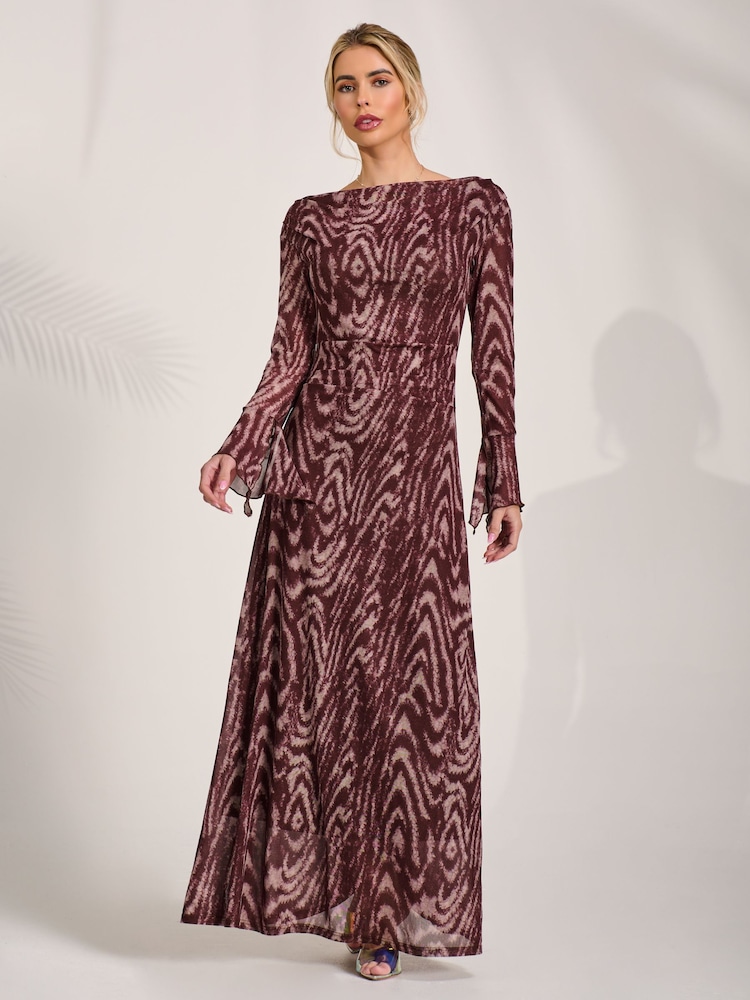Ζώο - Jolie Moi Slash Neck Maxi Dress - Εικόνα 1 από 6 Ζώο - Jolie Moi Slash Neck Maxi Dress - Εικόνα 1 από 6