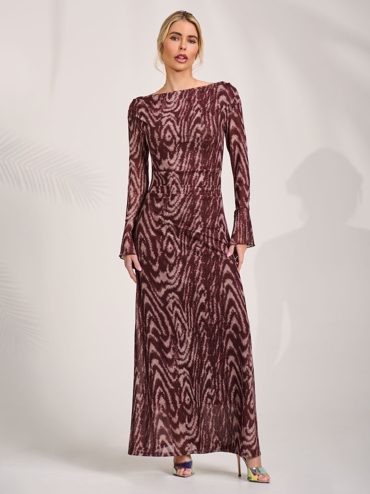 Ζώο - Jolie Moi Slash Neck Maxi Dress - Εικόνα 6 από 6 Ζώο - Jolie Moi Slash Neck Maxi Dress - Εικόνα 6 από 6