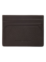 Tommy Hilfiger Brown Leather Signature Plaque Card Holder - Image 2 of 4