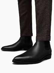 AllSaints Black Steam Boots - Image 1 of 6