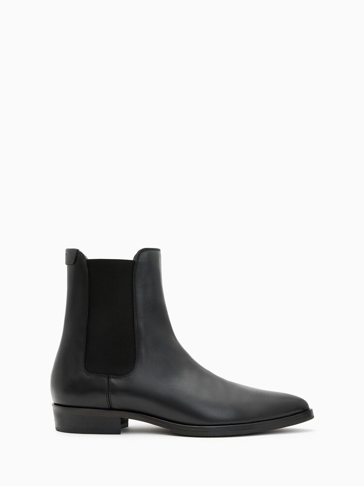AllSaints Black Steam Boots - Image 2 of 6
