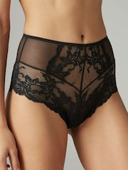 Black/White High Rise Lace Knickers 2 Pack - Image 2 of 5