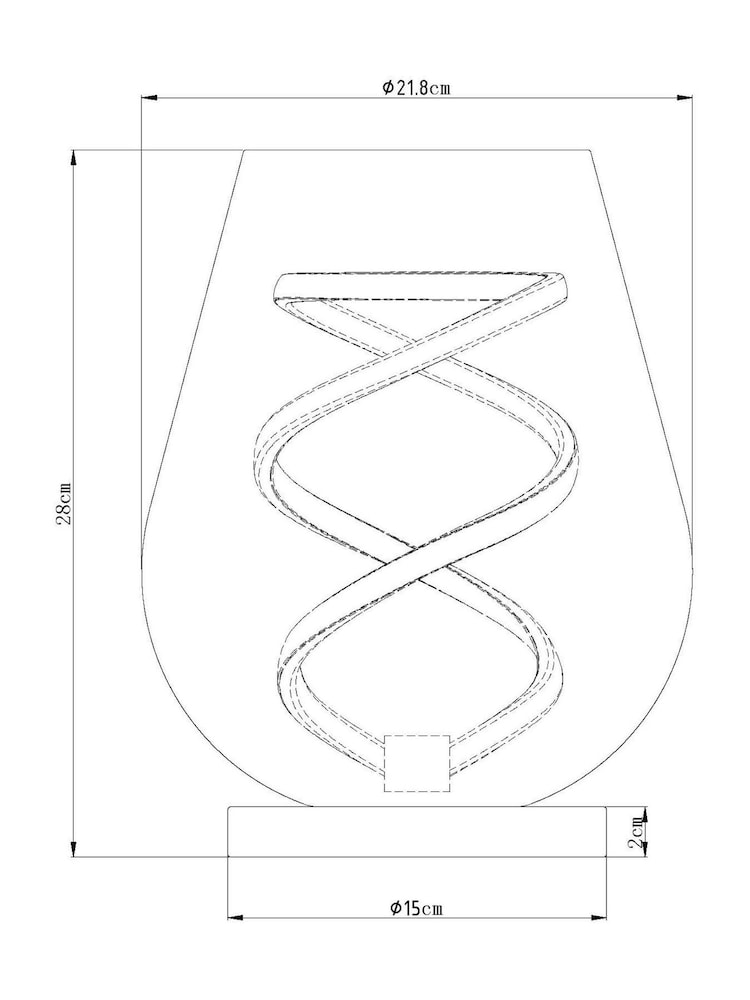 Smoke Grey Helix LED Table Lamp - Image 6 of 6 Smoke Grey Helix LED Table Lamp - Image 6 of 6