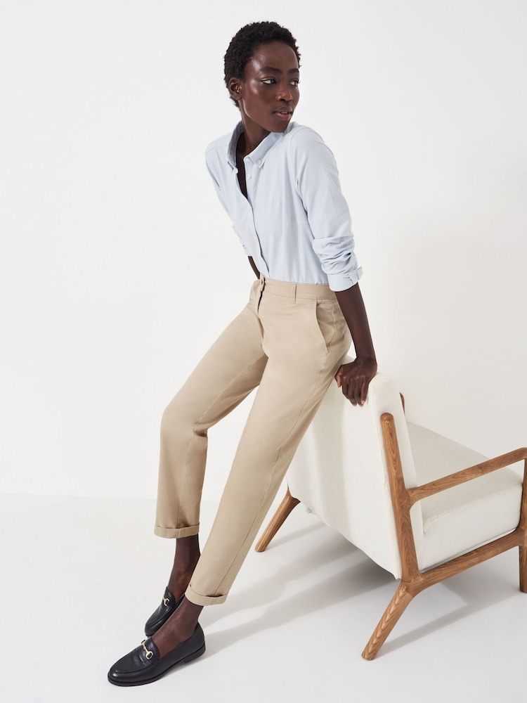 Crew Clothing Natural Salcombe Chino Trousers - Image 1 of 5