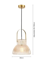 Visconte by BHS Brass Sala 1 Light Ceiling Light Pendant - Image 4 of 5