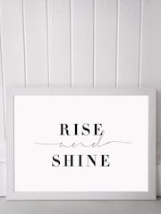 White Rise And Shine by Honeymoon Hotel Framed Print - Image 1 of 4