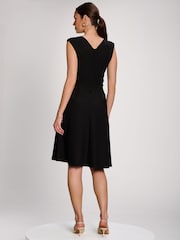 Jolie Moi Black Plain Sleeveless Midi Dress - Image 2 of 6
