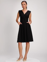 Jolie Moi Black Plain Sleeveless Midi Dress - Image 5 of 6