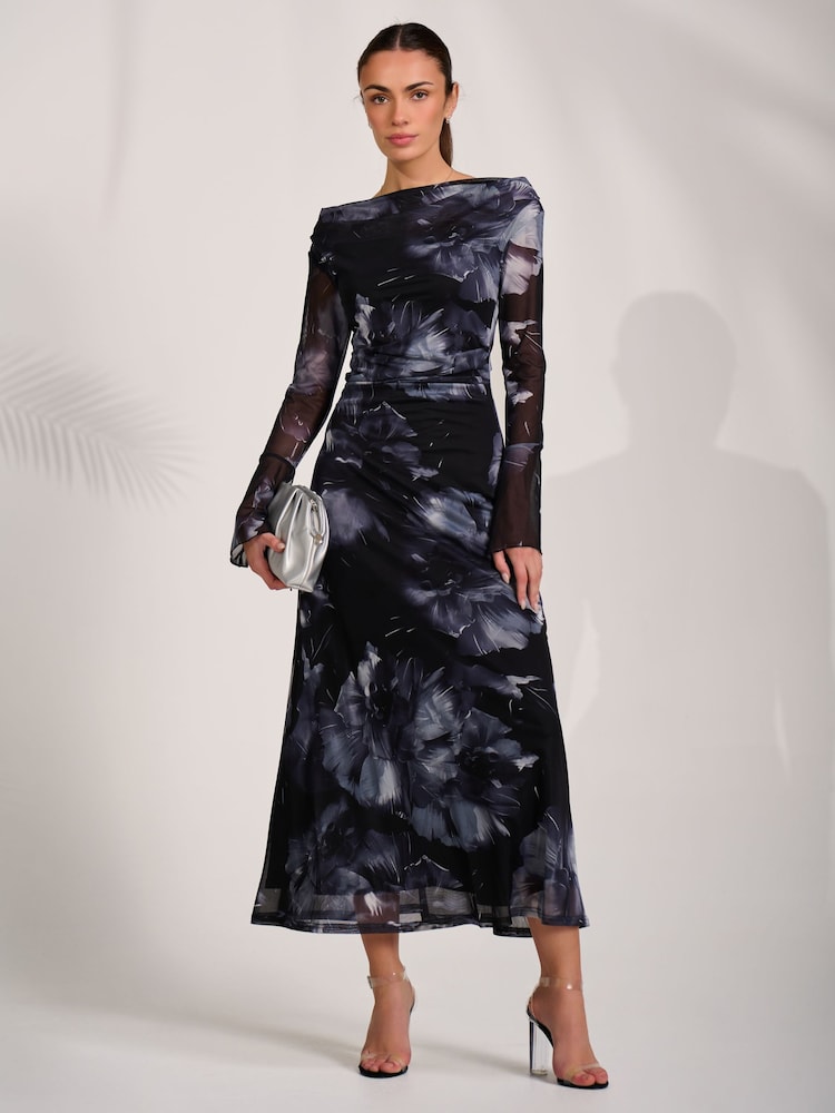 Μαύρο - Jolie Moi Slash Neck Maxi Dress - Εικόνα 1 από 6 Μαύρο - Jolie Moi Slash Neck Maxi Dress - Εικόνα 1 από 6