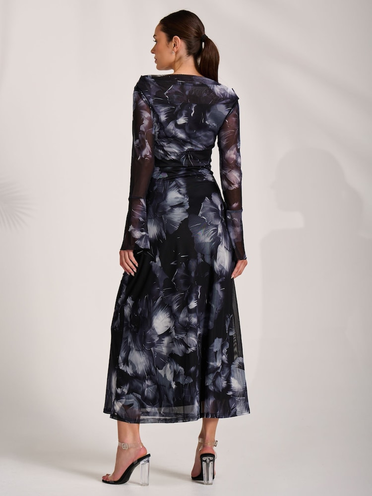 Μαύρο - Jolie Moi Slash Neck Maxi Dress - Εικόνα 2 από 6 Μαύρο - Jolie Moi Slash Neck Maxi Dress - Εικόνα 2 από 6