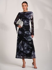 Μαύρο - Jolie Moi Slash Neck Maxi Dress - Εικόνα 5 από 6