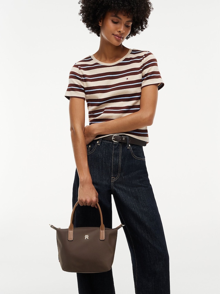 Tommy Hilfiger Brown Popette Crossbody Tote Bag - Image 2 of 5 Tommy Hilfiger Brown Popette Crossbody Tote Bag - Image 2 of 5