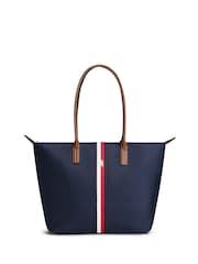 Tommy Hilfiger Blue Popette Global Stripe Tote Bag - Image 1 of 5