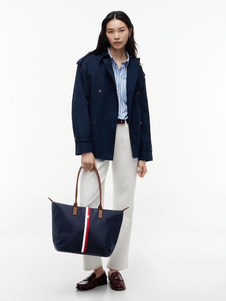 Tommy Hilfiger Blue Popette Global Stripe Tote Bag - Image 5 of 5