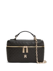 Tommy Hilfiger Black Icon Chain Strap Vanity Case Purse - Image 1 of 4