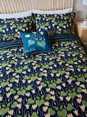 Scion Blue Flower Of Love 100% Cotton Cushion - Image 1 of 5