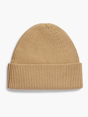 Tommy Hilfiger Natural Flag Embroidery Beanie With Wool - Image 3 of 4