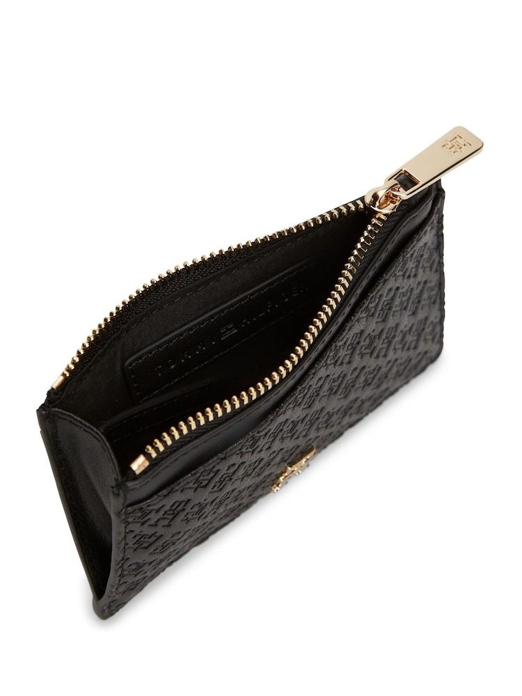 Tommy Hilfiger Black Icon Debossed Credit Card Holder - Image 4 of 4 Tommy Hilfiger Black Icon Debossed Credit Card Holder - Image 4 of 4