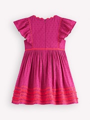 Boden Pink Flutter Sleeve Ric Rac Dress - Image 2 of 3
