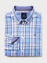 Crew Clothing Blue Slim Fit Russel Brushed 100% Cotton Shirt - Image 5 of 5