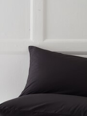 Set of 2 Black Graphite Cotton Rich Pillowcases - Image 2 of 2