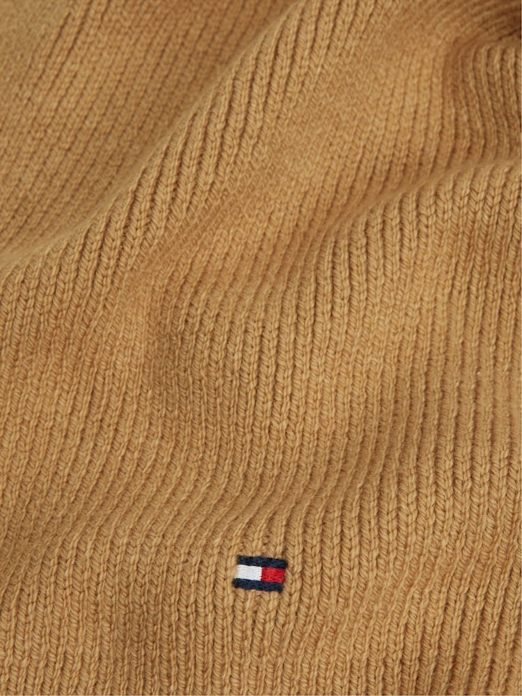Tommy Hilfiger Natural Flag Knit Scarf With Wool - Image 3 of 3 Tommy Hilfiger Natural Flag Knit Scarf With Wool - Image 3 of 3
