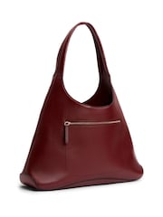 Tommy Hilfiger Red Zip Pocket TH Monogram Hobo Bag - Image 3 of 4