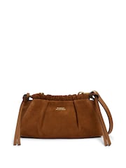 Tommy Hilfiger Brown Soft Suede Cross-Body Bag - Image 2 of 3