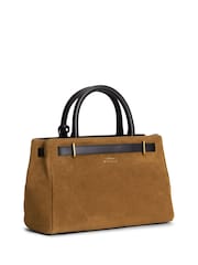 Tommy Hilfiger Brown Suede The American Icon Crossbody Tote Bag - Image 3 of 5