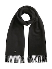 Қара - Tommy Hilfiger сәнді таза жүннен жасалған шарф - 3суретінің 1 суреті