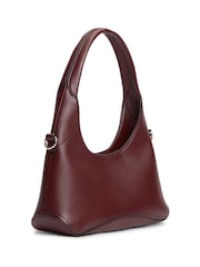 Tommy Hilfiger Red TH Monogram Plaque Cross-Body Hobo Bag - Image 2 of 4