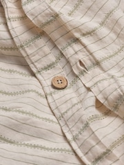 Piglet in Bed Pear Ticking Stripe Linen Duvet Cover - Image 2 of 3