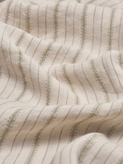 Piglet in Bed Pear Ticking Stripe Linen Duvet Cover - Image 3 of 3