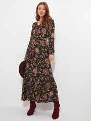 Joe Browns Brown Rowena Printed Maxi Petite Dress - Image 3 of 8