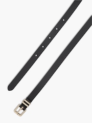 Tommy Hilfiger Black Square Roller Buckle Leather Belt - Image 1 of 2