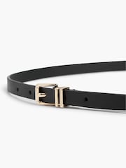 Tommy Hilfiger Black Square Roller Buckle Leather Belt - Image 2 of 2