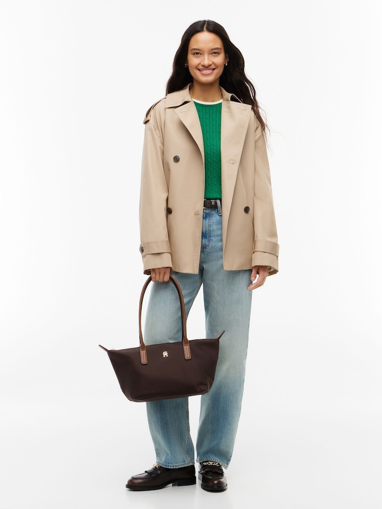 Tommy Hilfiger Brown Popette Elongated Tote Bag - Image 5 of 5