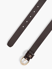 Tommy Hilfiger Brown Monogram Leather Belt - Image 3 of 3
