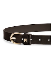 Tommy Hilfiger Brown Essential Rounded Buckle Suede Belt - Image 3 of 3