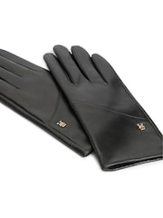 Guantes de piel con Monogram elegante de Tommy Hilfiger - Imagen 2 de 3