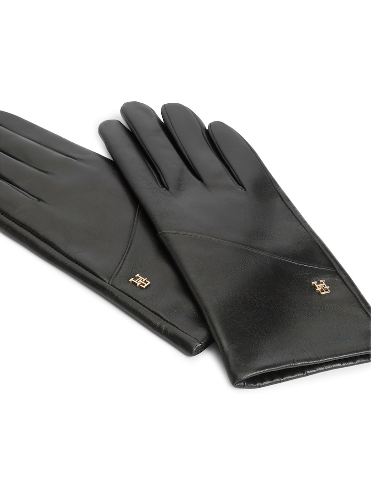 Guantes de piel con Monogram elegante de Tommy Hilfiger - Imagen 2 de 3