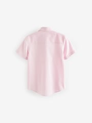 Pink Short Sleeve Cotton Rich Oxford Shirt (3-16yrs) - Image 2 of 3