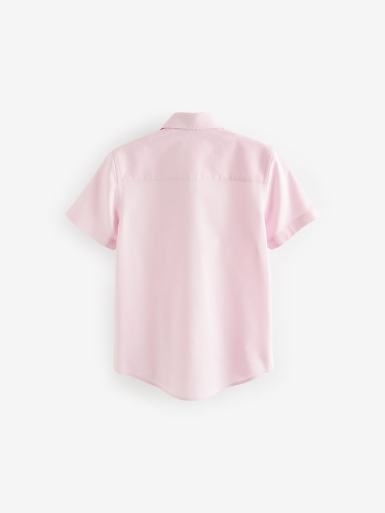 Pink Short Sleeve Cotton Rich Oxford Shirt (3-16yrs) - Image 2 of 3