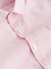 Pink Short Sleeve Cotton Rich Oxford Shirt (3-16yrs) - Image 3 of 3