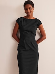 Boden Black Chrome 100% Cotton Petite Florrie Jersey Dress - Image 1 of 5