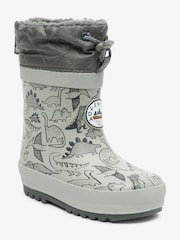 Grey Dino Cuff Wellies - Image 2 of 5