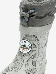 Grey Dino Cuff Wellies - Image 4 of 5