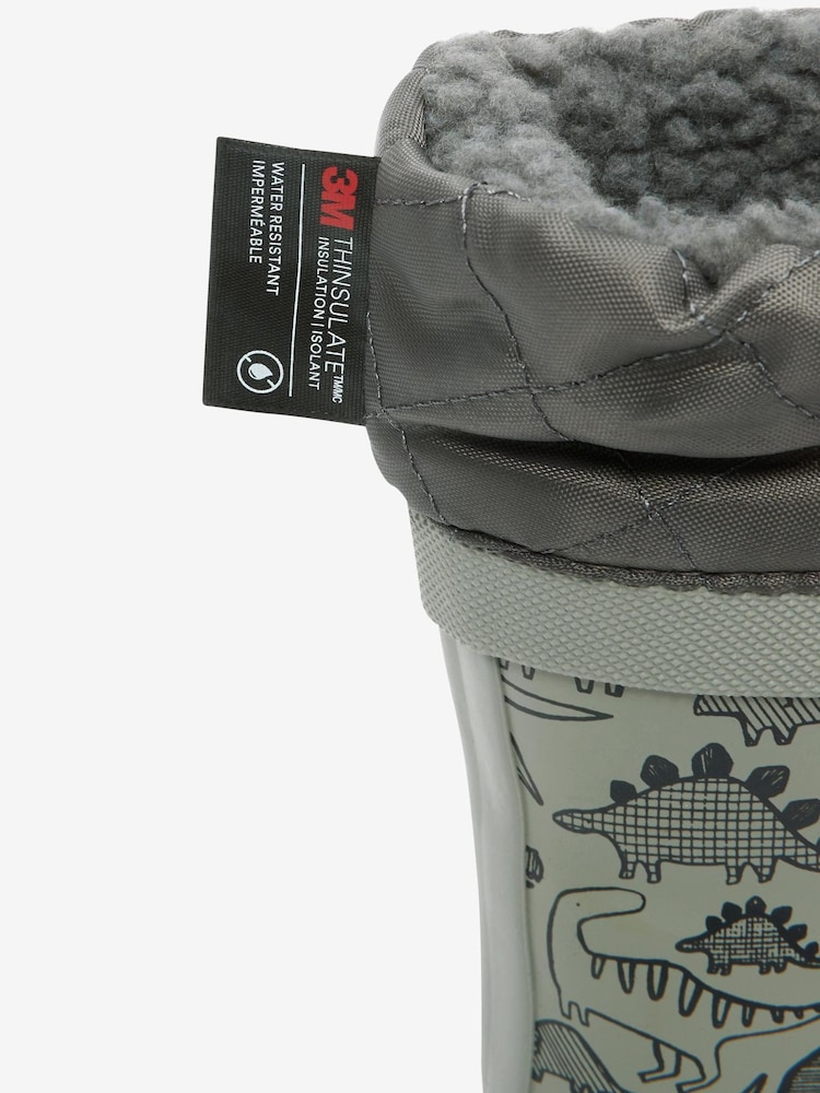 Grey Dino Cuff Wellies - Image 5 of 5