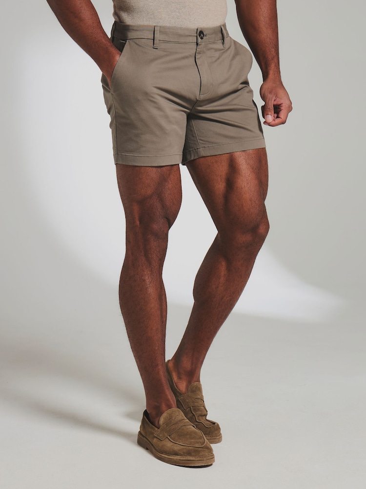 Tailored Athlete Natural Muscle Fit Chino Shorter Length Shorts - Image 2 of 6 Tailored Athlete Natural Muscle Fit Chino Shorter Length Shorts - Image 2 of 6